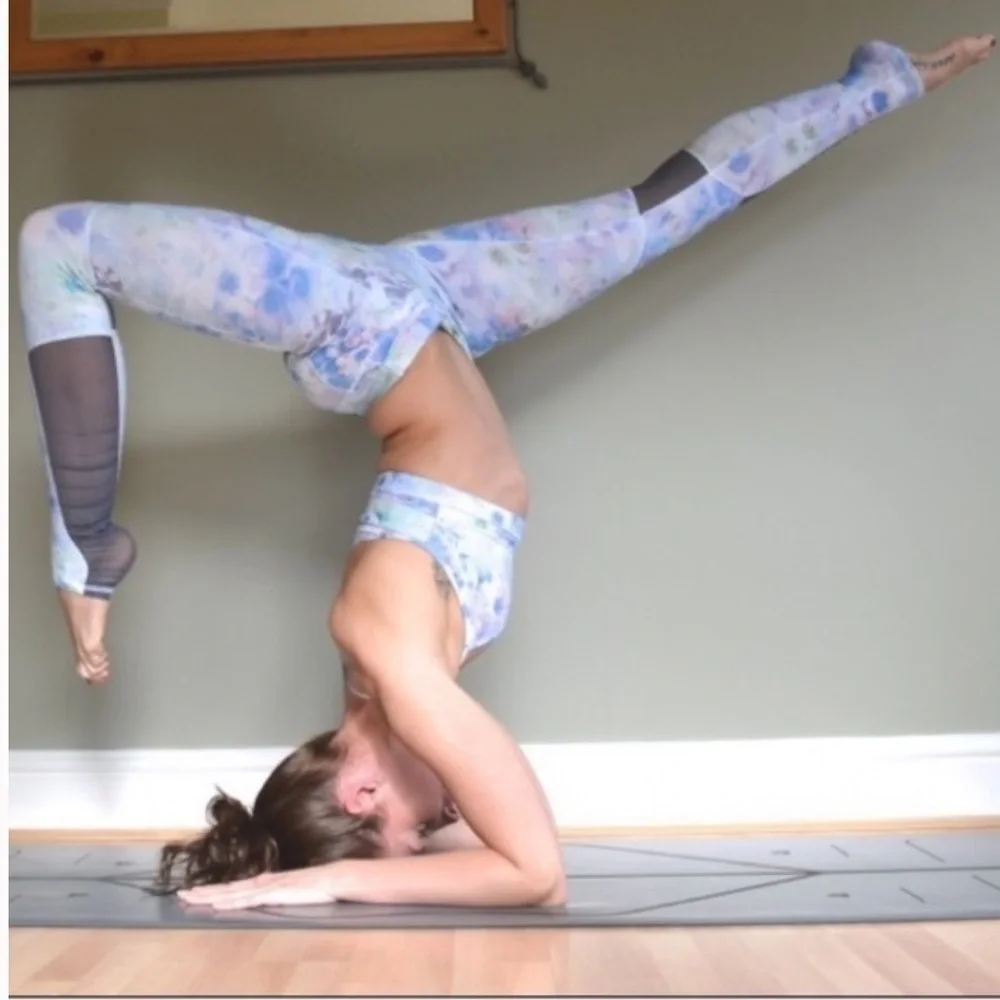 Alo Yoga Alo Runway Yoga Leggings Floral Glo/Ombre Blue Mesh S
